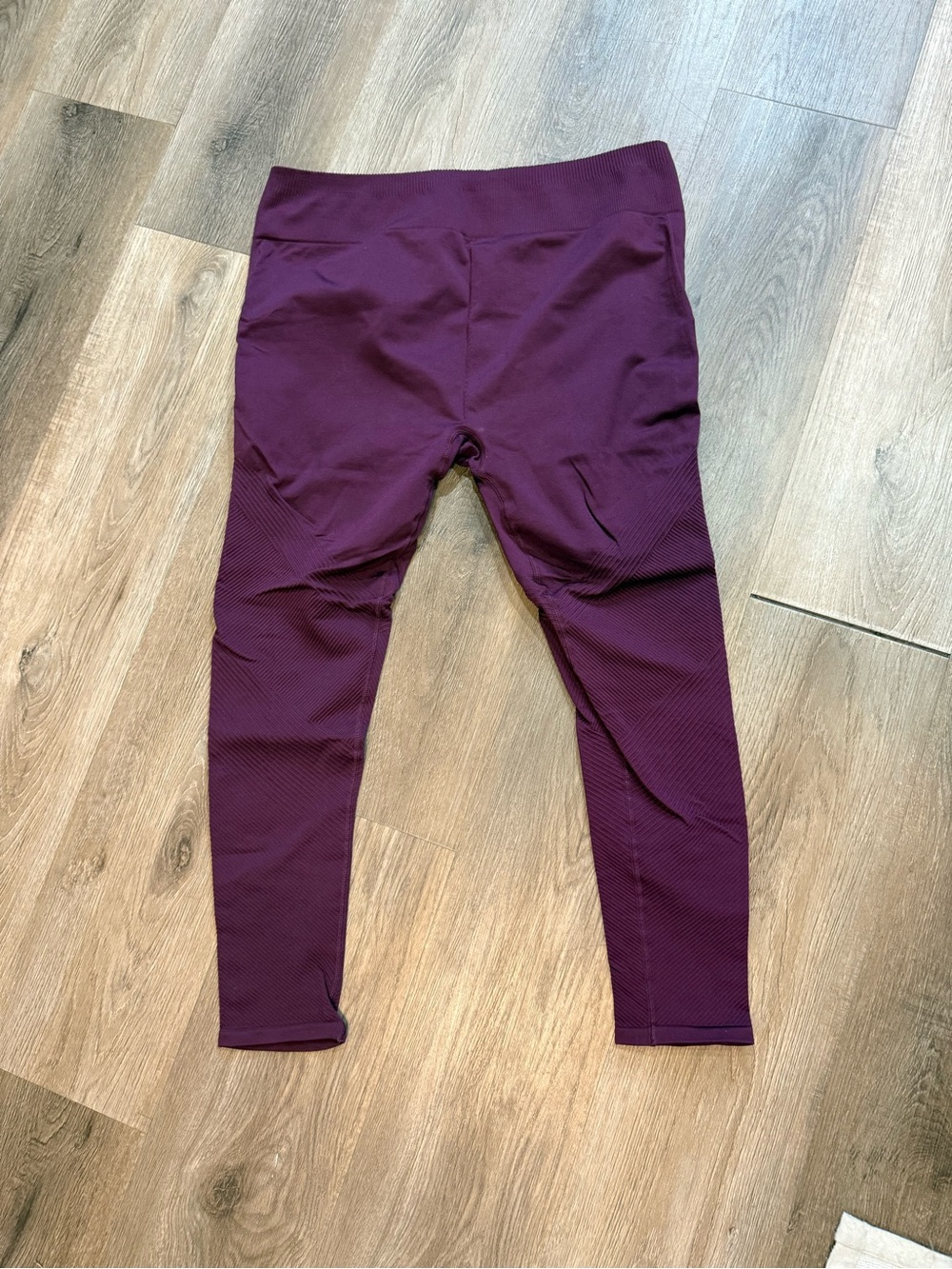 Fabletics Plum Textured High-Rise Leggings